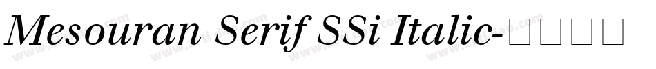 Mesouran Serif SSi Italic字体转换